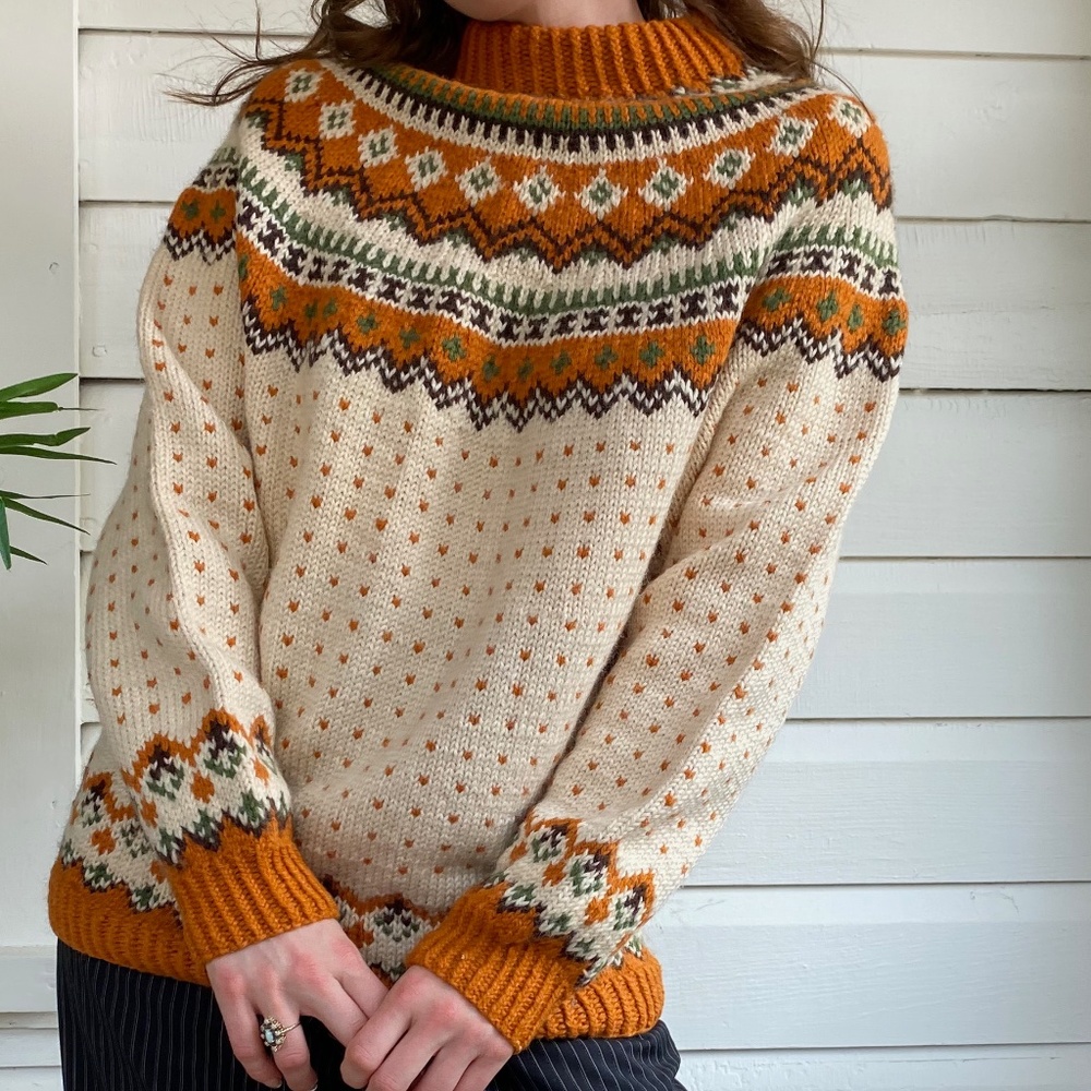 Vintage Lulle Otterstad Knit Wool Sweater